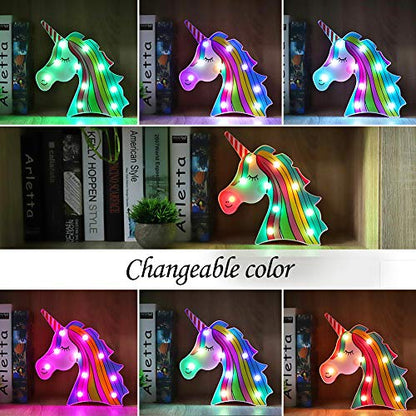 Colorful Unicorn Night Light