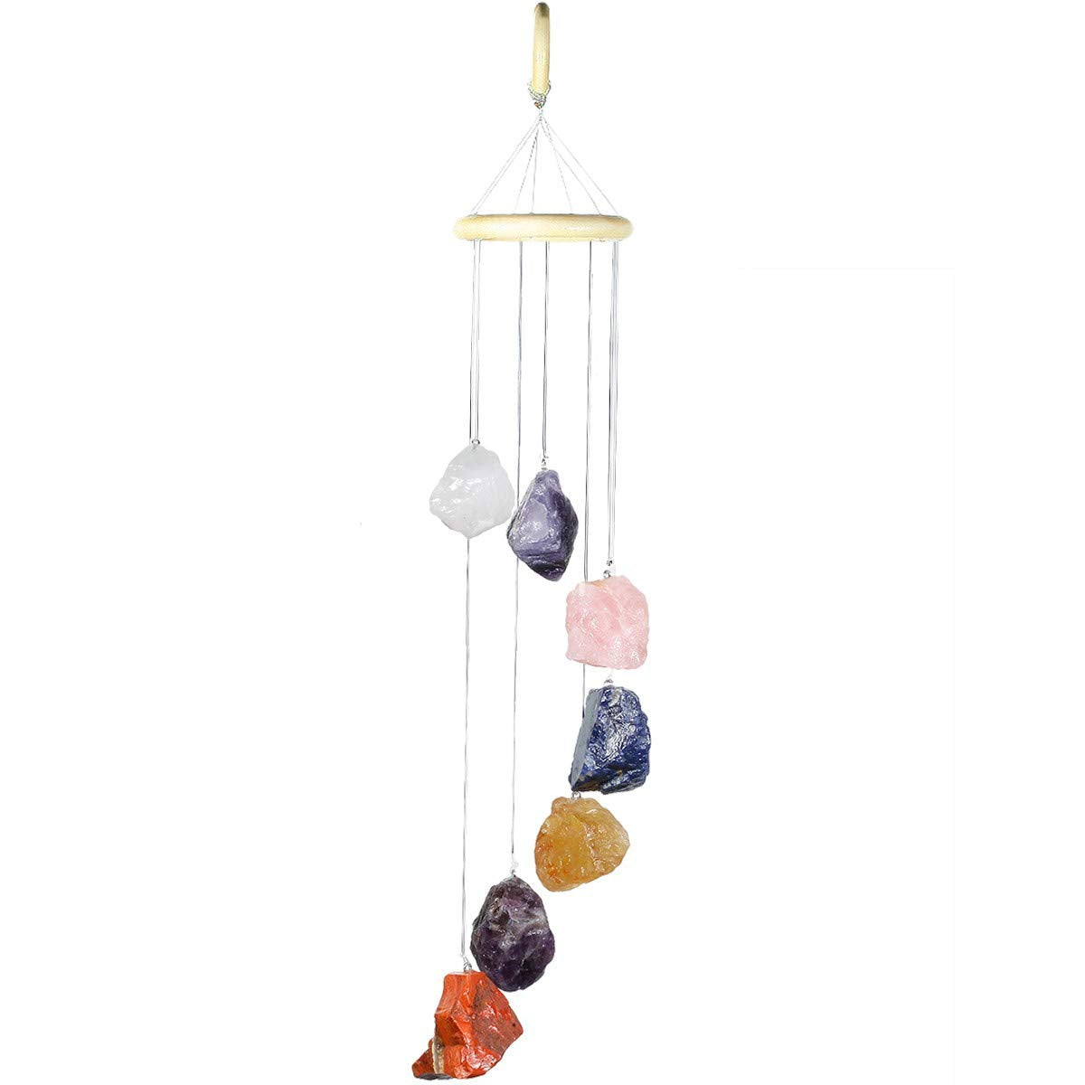 Colorful Raw Stones Wind Chime