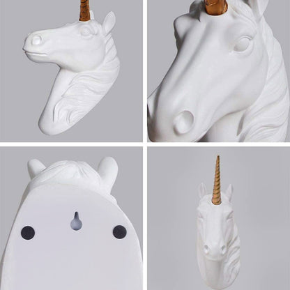 White Unicorn Head Wall Mount