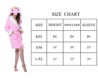 NEWCOSPLAY Women's Robe Animal Plush Sherpa Fleece Bathrobe