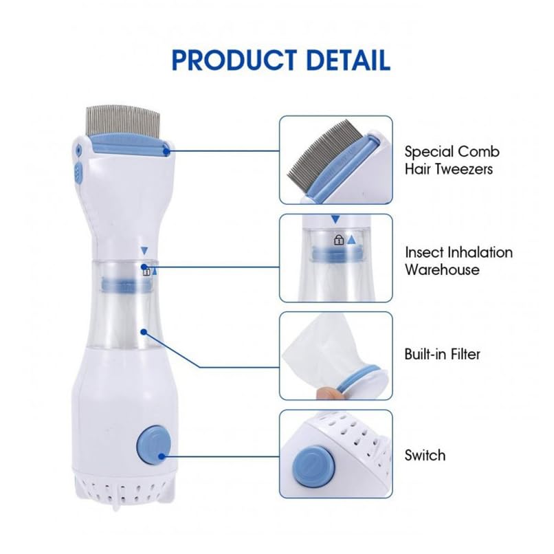 Electric Head Lice Vacuum Comb