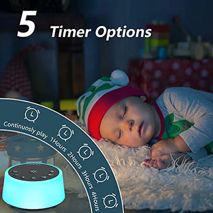 Color Noise Sound Machine with Night Light