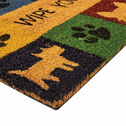 Wipe Your Paws Vinyl-Backed Natural Coir Doormat