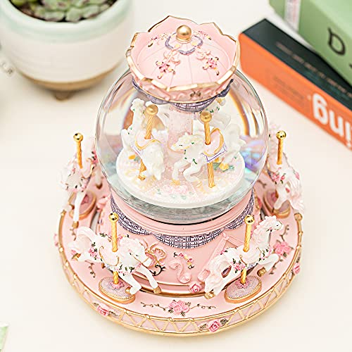 Gift Wrapped Unicorn Music Box Carousel