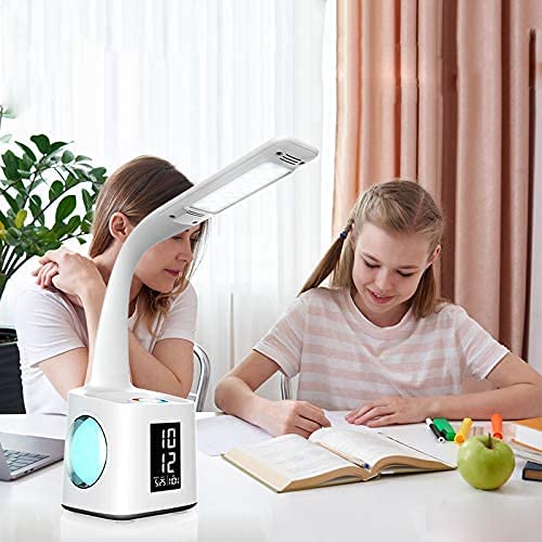 Study Desk Lamp with USB Charging Port and Night Light