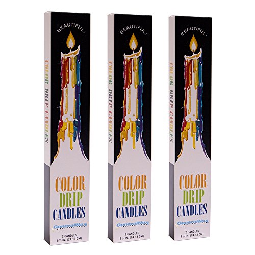 Color Drip Candles - Unscented, 3-Pack