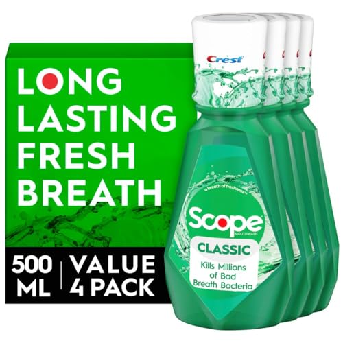 Crest Scope Classic Mouthwash - 4 Pack