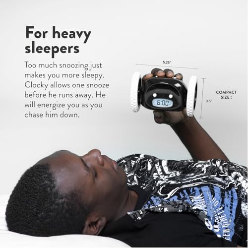 CLOCKY Loud Alarm Clock on Wheels