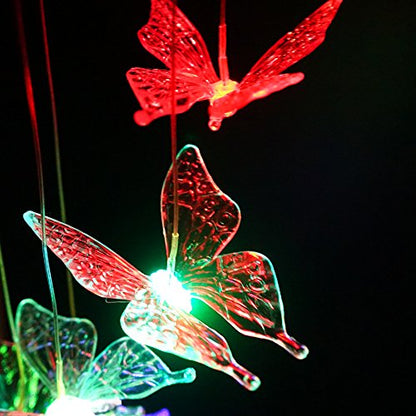 Color Changing Solar Butterfly Wind Chimes