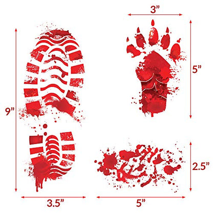 Bloody Footprints Halloween Floor Clings