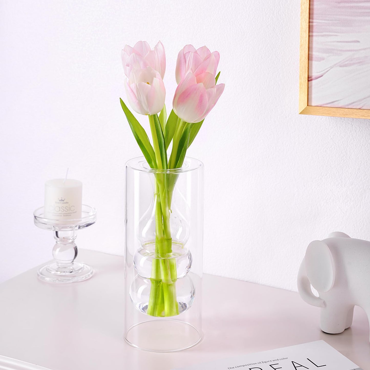 Clear Glass Bubble Flower Vase