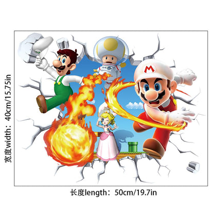 3D Mario Brothers Wall Stickers