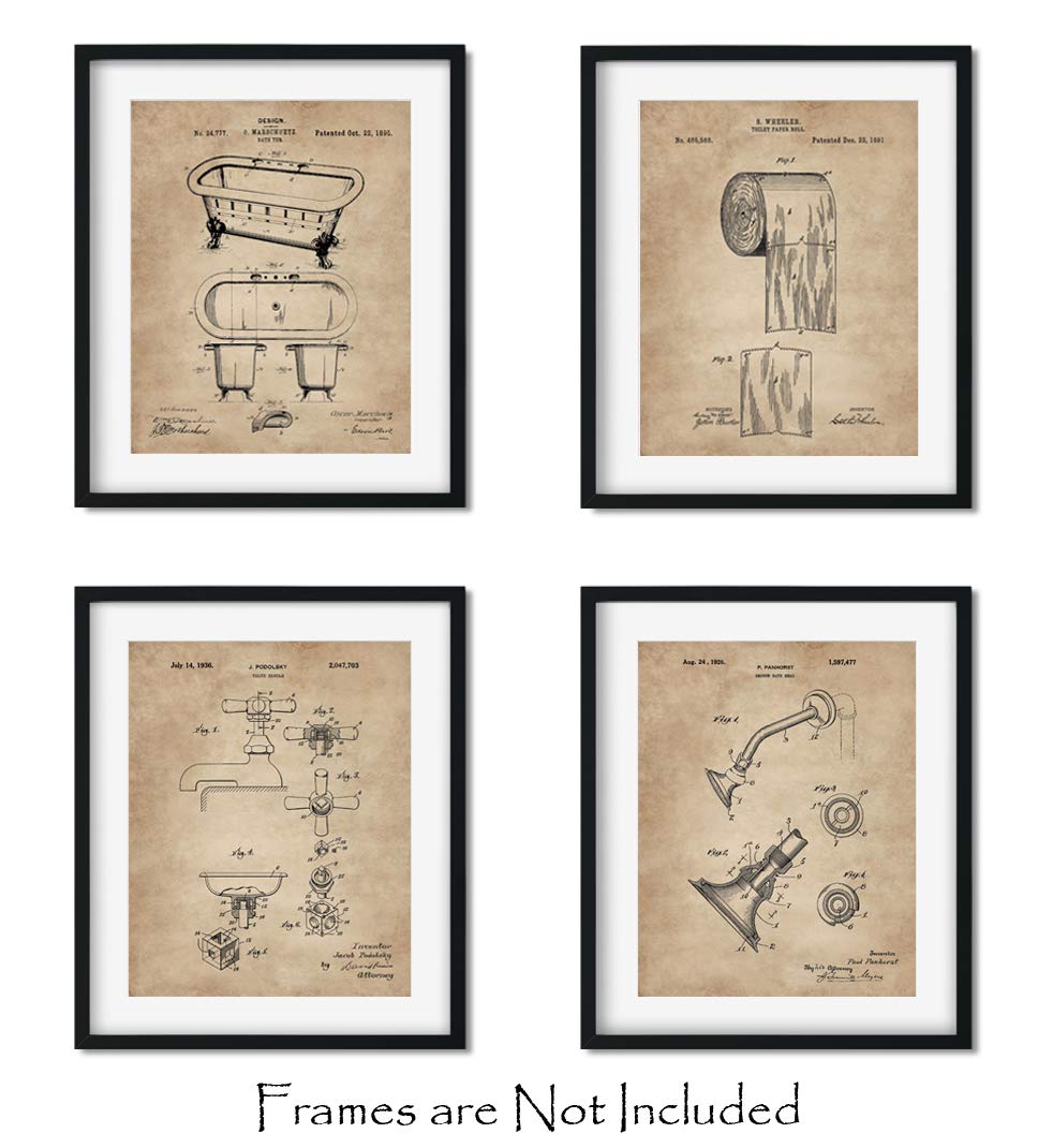 Patent Bathroom Prints