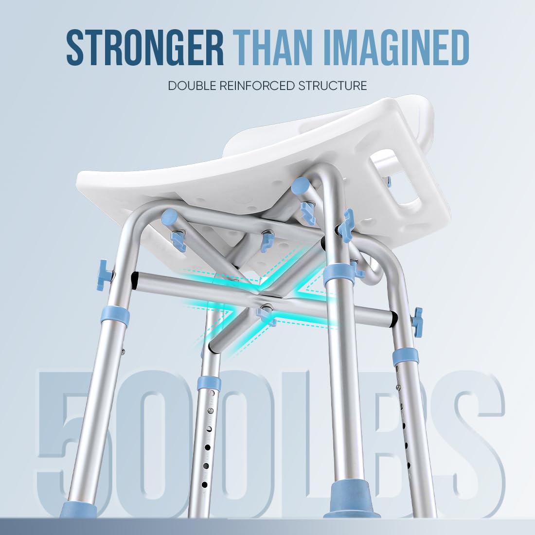 Heavy Duty Shower Chair with Backrest