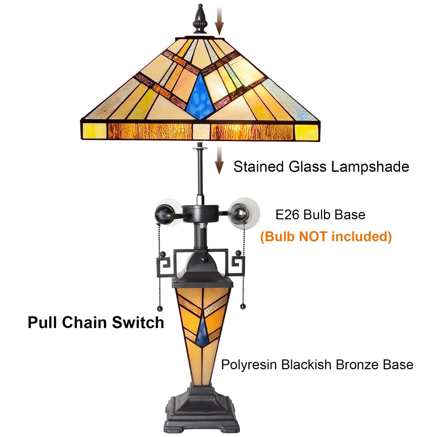 Tiffany Mission Style Table Lamp