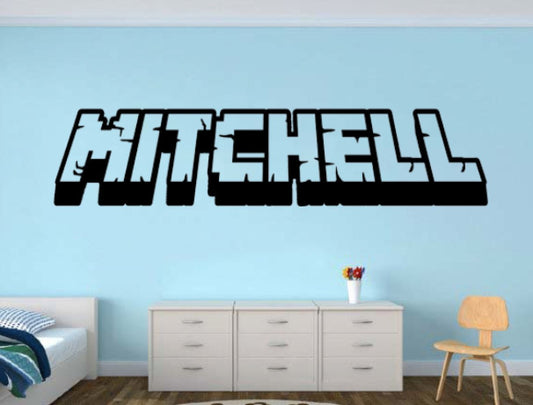 Personalized Gamer Name Wall Decal