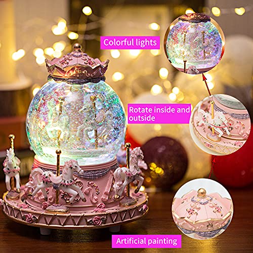 Gift Wrapped Unicorn Music Box Carousel