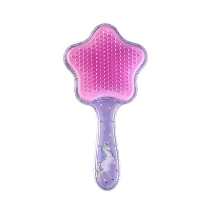 Little Girls Hair Brush - Glitter Confetti Unicorn, Lavender