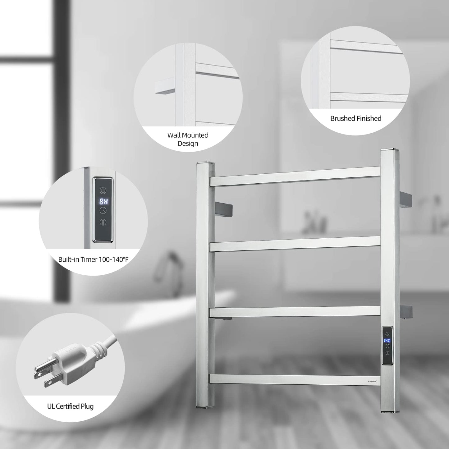 Towel Warmer with Built-in Timer