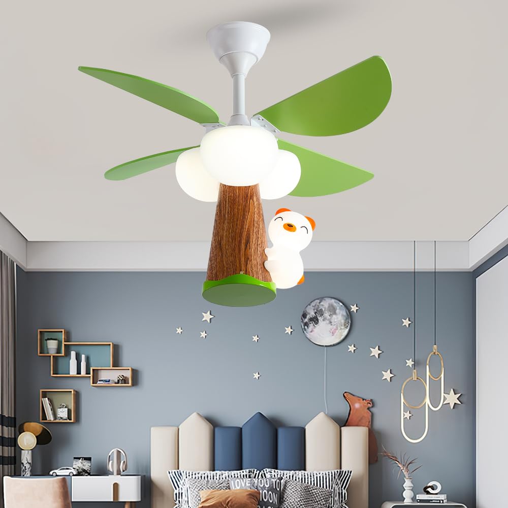 OUSAITE Kids Room Ceiling Fan with Lighting