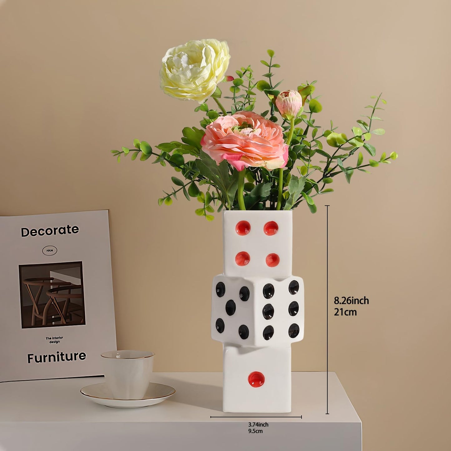 Dice Ceramic Vase