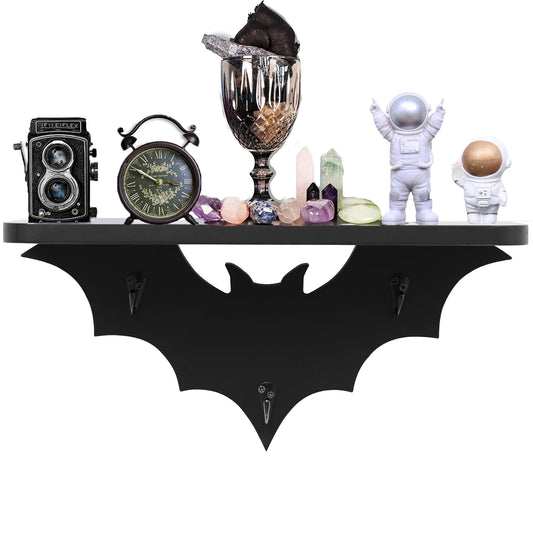 Bat Shelf with Key Hooks