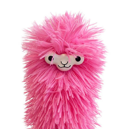 Fuzzy Pink Llama Duster