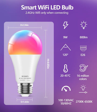 Smart Light Bulb with Alexa Compatibility