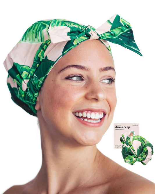 Palm Leaves Luxury Shower Cap