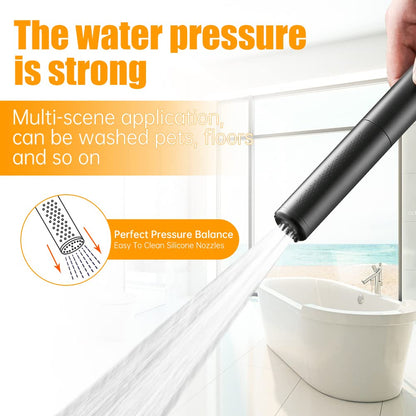 Black Brass Handheld Shower Head