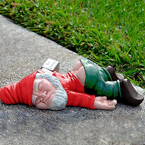 Funny Garden Gnome Statue - 5.9" Red