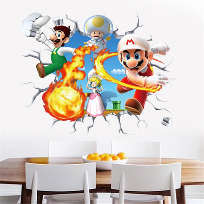 3D Mario Brothers Wall Stickers