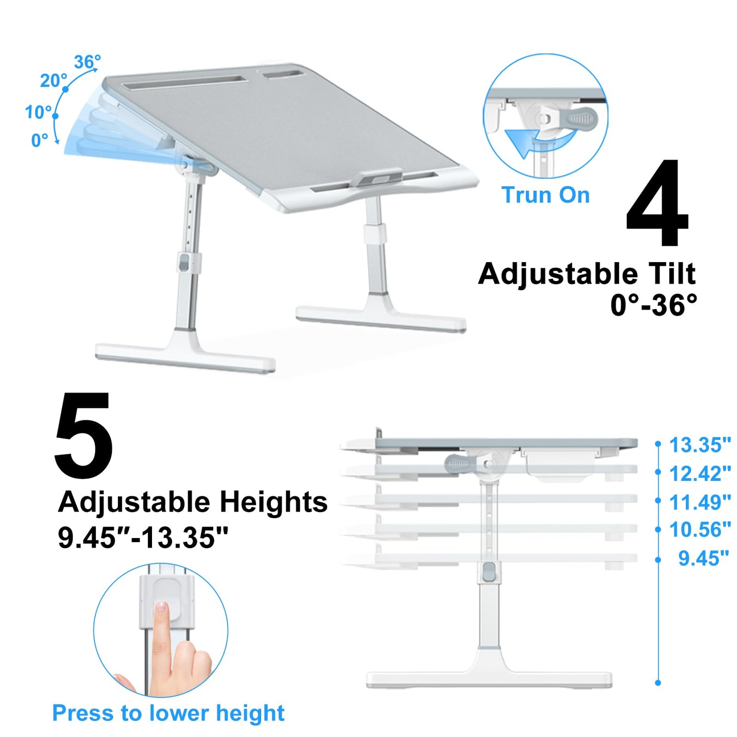 Adjustable Laptop Desk for Bed