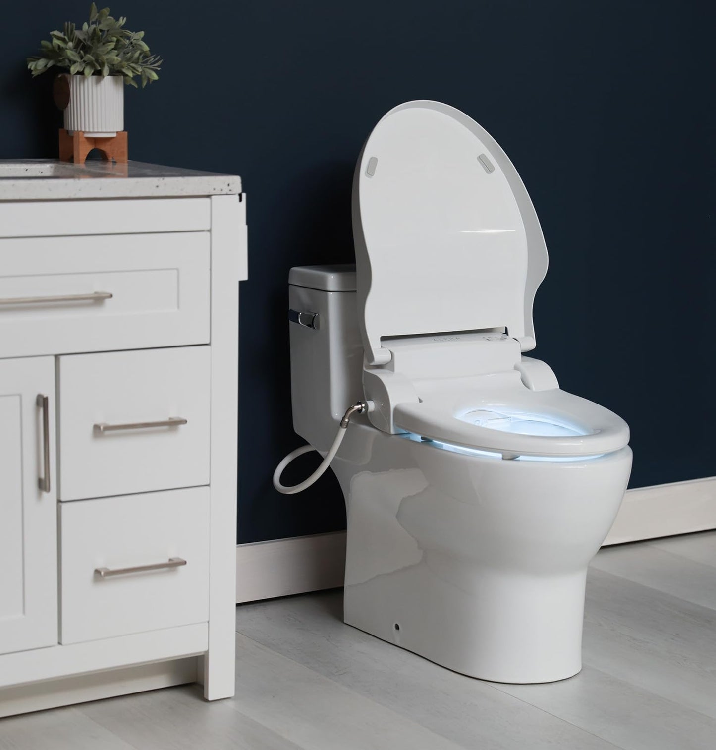 Elongated Bidet Toilet Seat with Remote