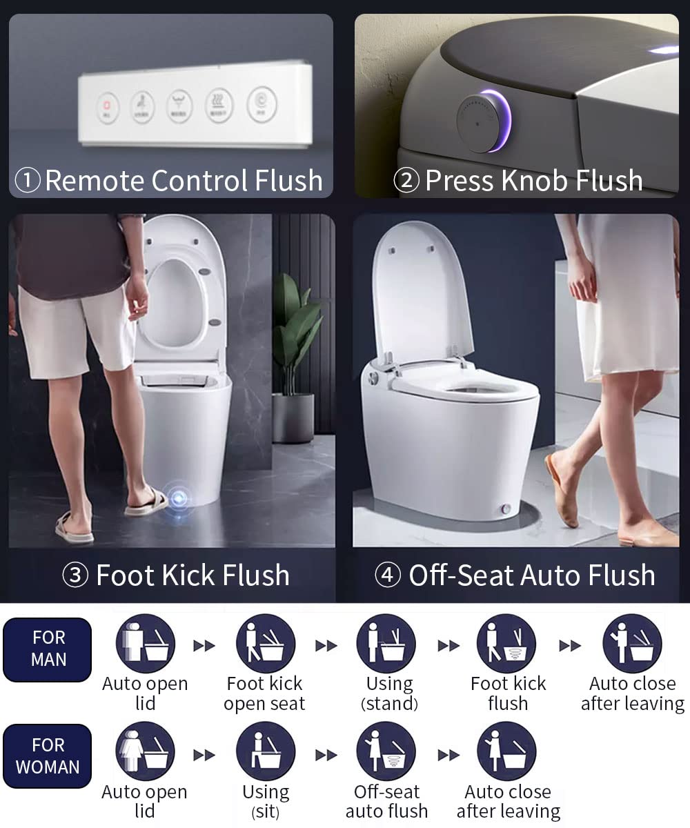 Smart Toilet with Bidet - Auto Functions