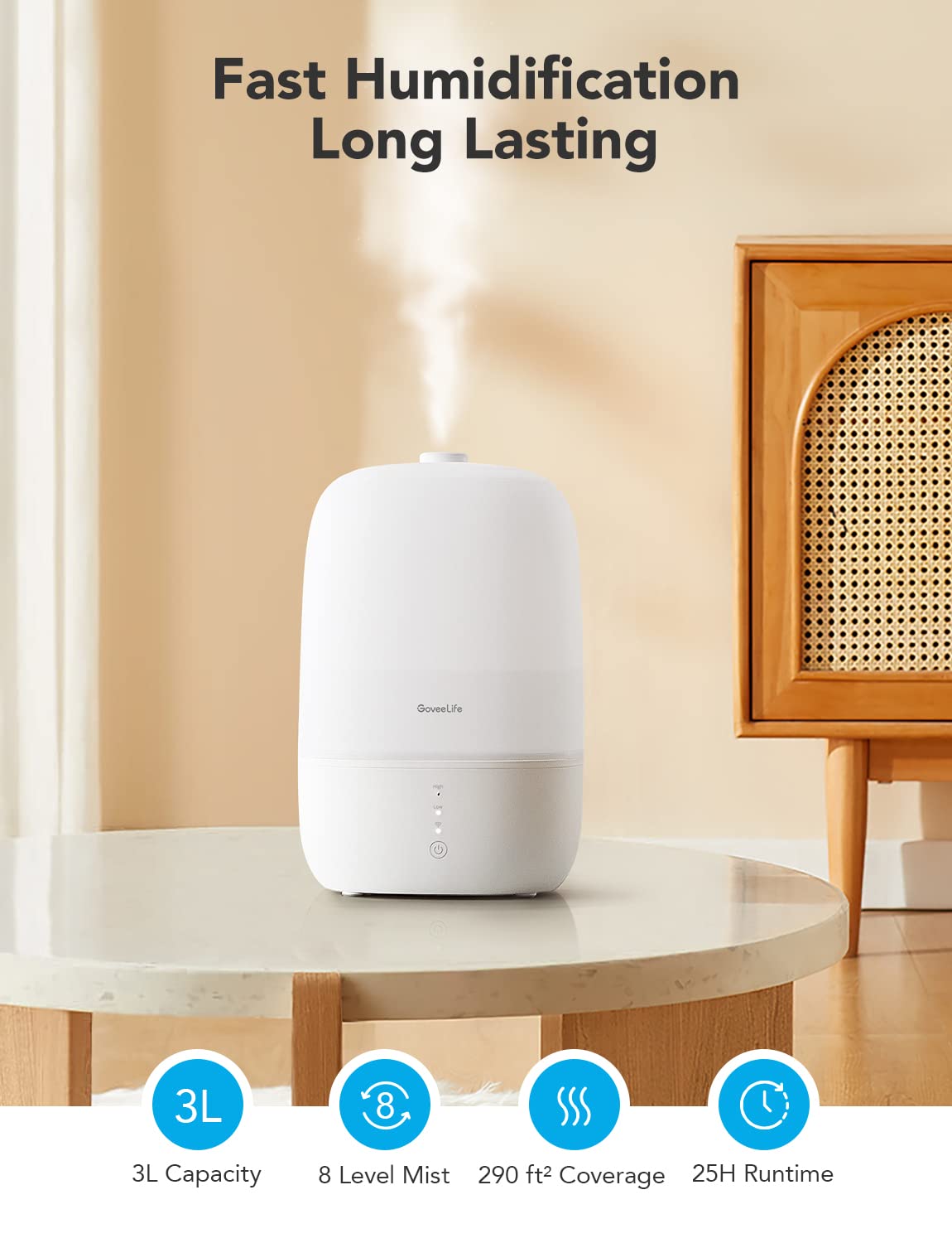 Smart Humidifier with Essential Oil Diffuser