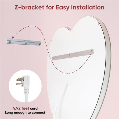 Heart Shaped LED Bathroom Mirror