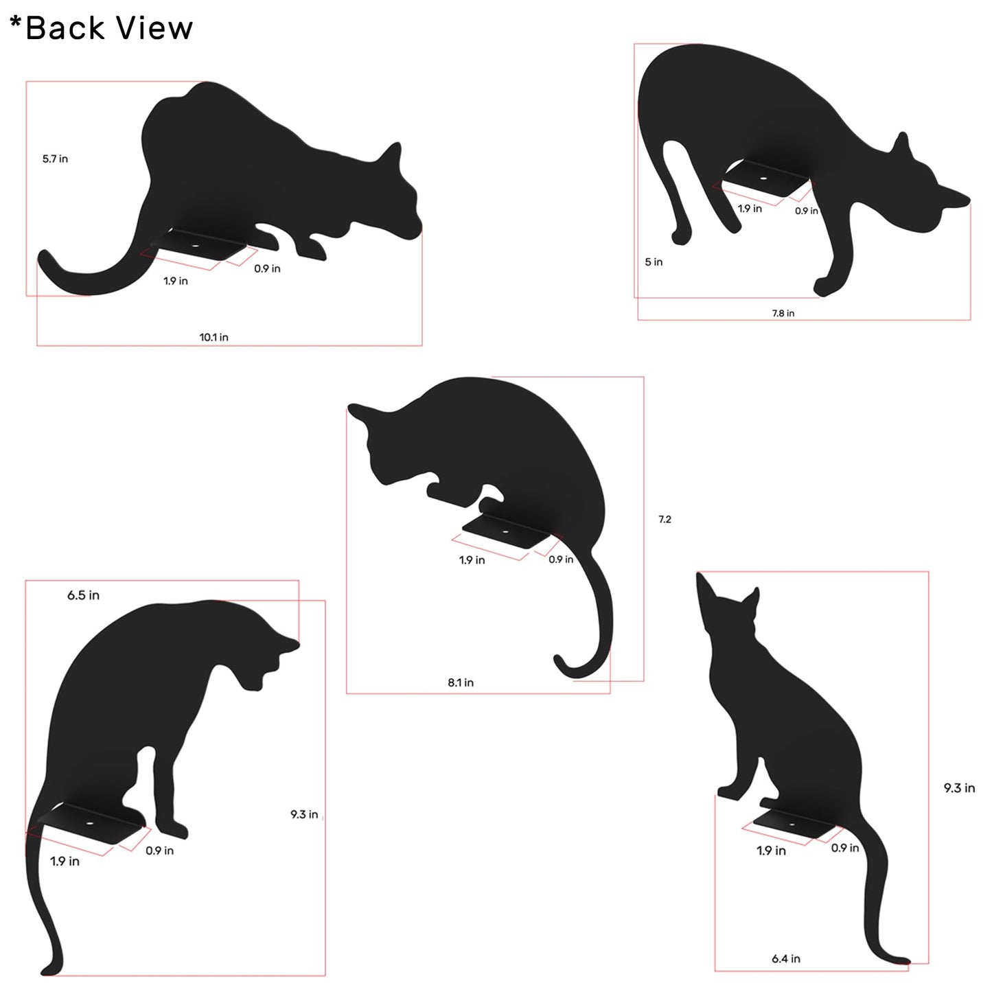 Whimsical Cat Silhouettes: Purr-fect Shelf Decor