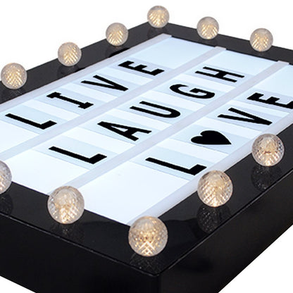 Cinema Light Box with Letters