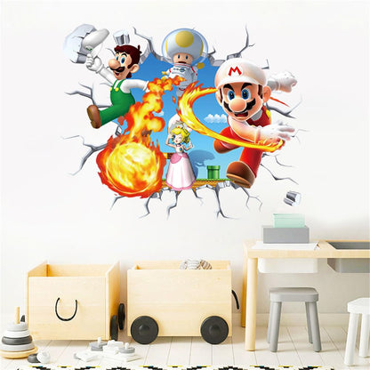 3D Mario Brothers Wall Stickers