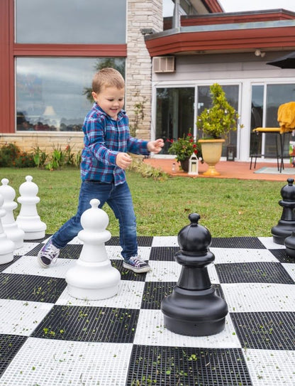 Giant Chess Set with Game Board