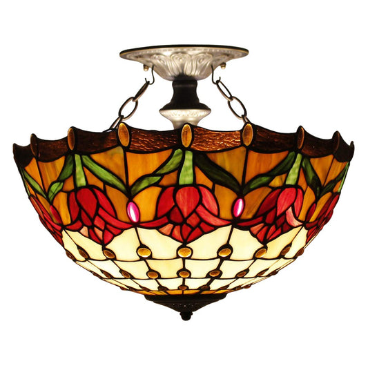 Tiffany Tulip Ceiling Light Fixture