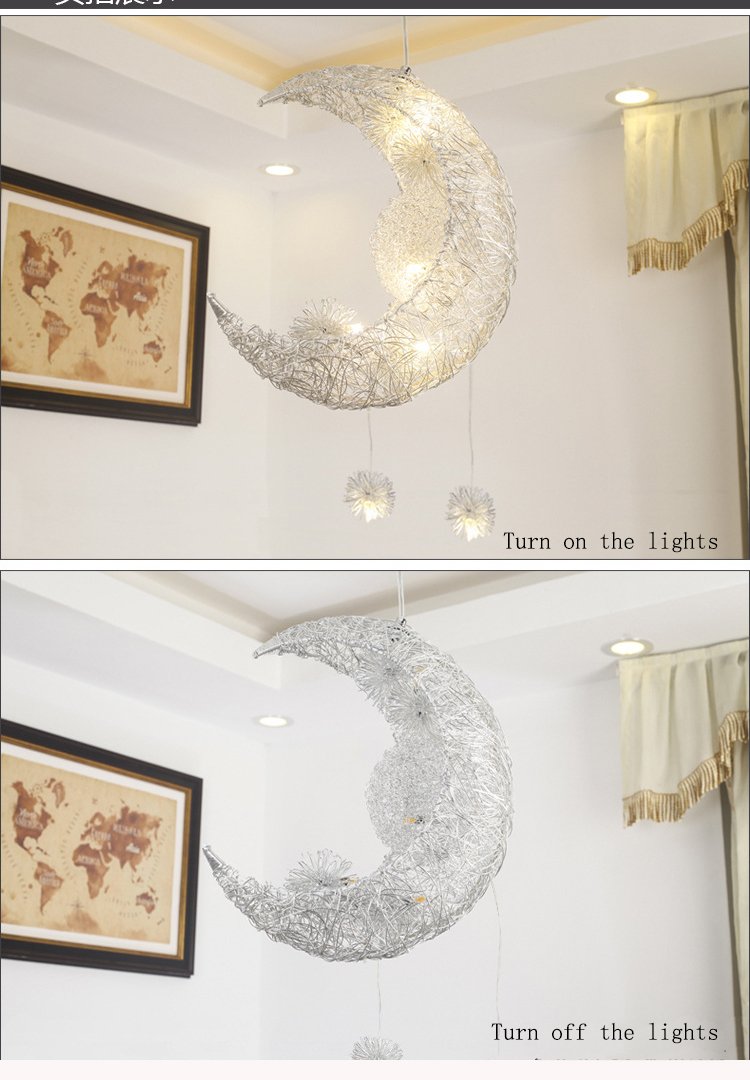 Moon and Stars Fairy LED Pendant Lamp