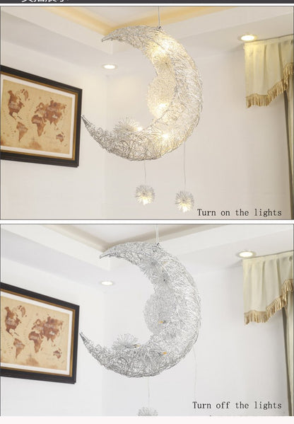 Moon and Stars Fairy LED Pendant Lamp