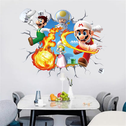 3D Mario Brothers Wall Stickers