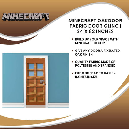 Minecraft Oakdoor Fabric Door Cling