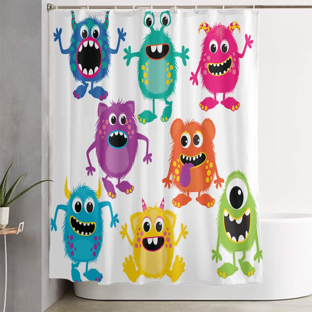 Shower Curtain Set with Non-Slip Rugs