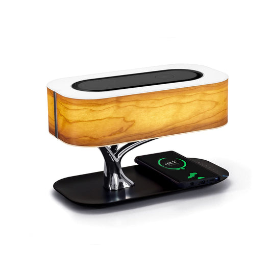 Bedside Lamp with Bluetooth Speaker and Wireless Charger