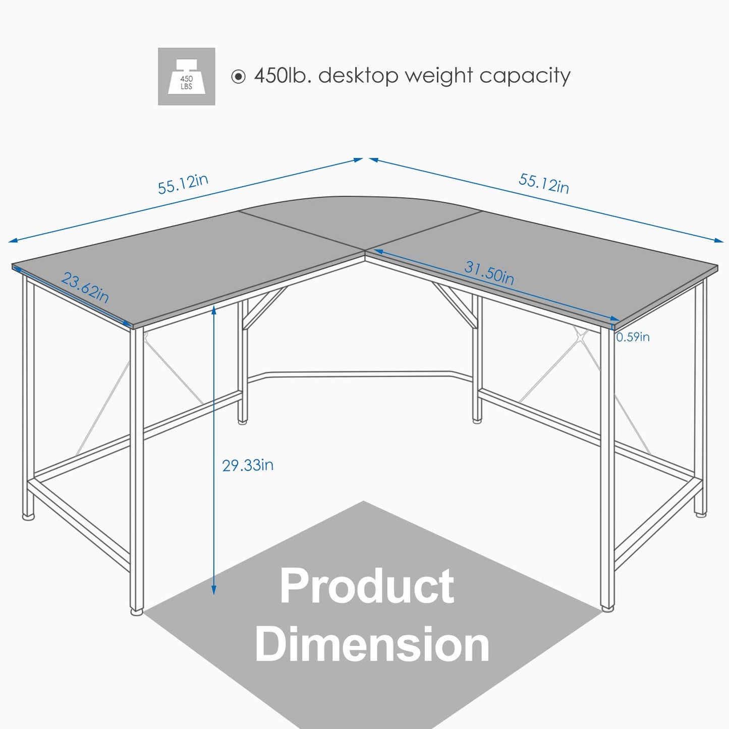 L Shaped Corner Gaming Desk