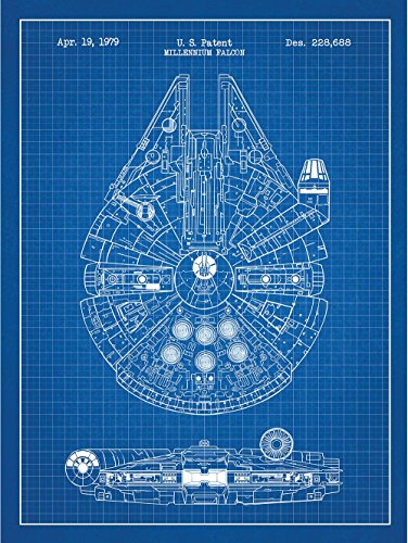 Star Wars Millennium Falcon Patent Art Poster
